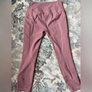 Lululemon Size 6 Mauve Leggings